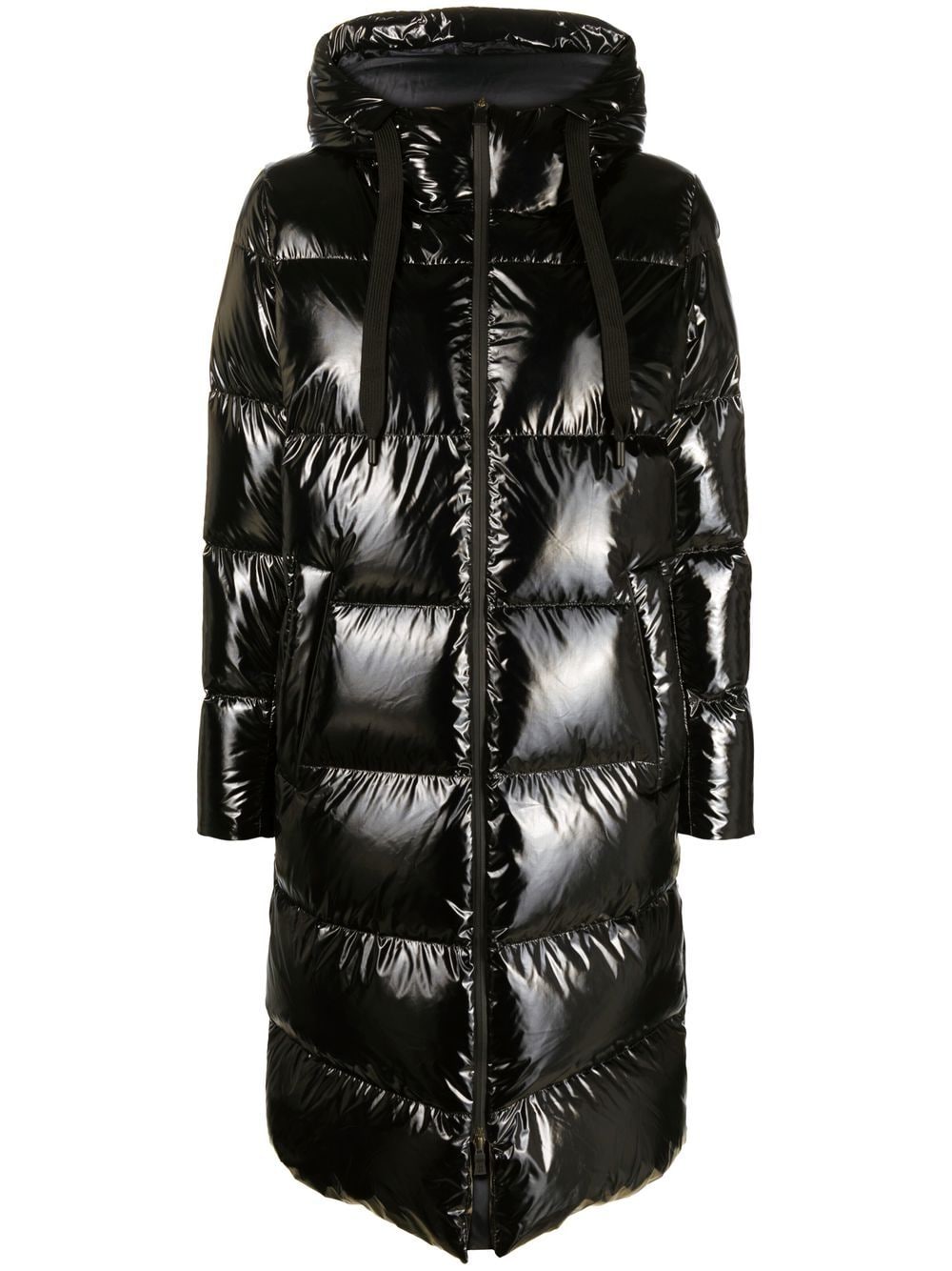 Herno quilted padded zipped coat - Black von Herno