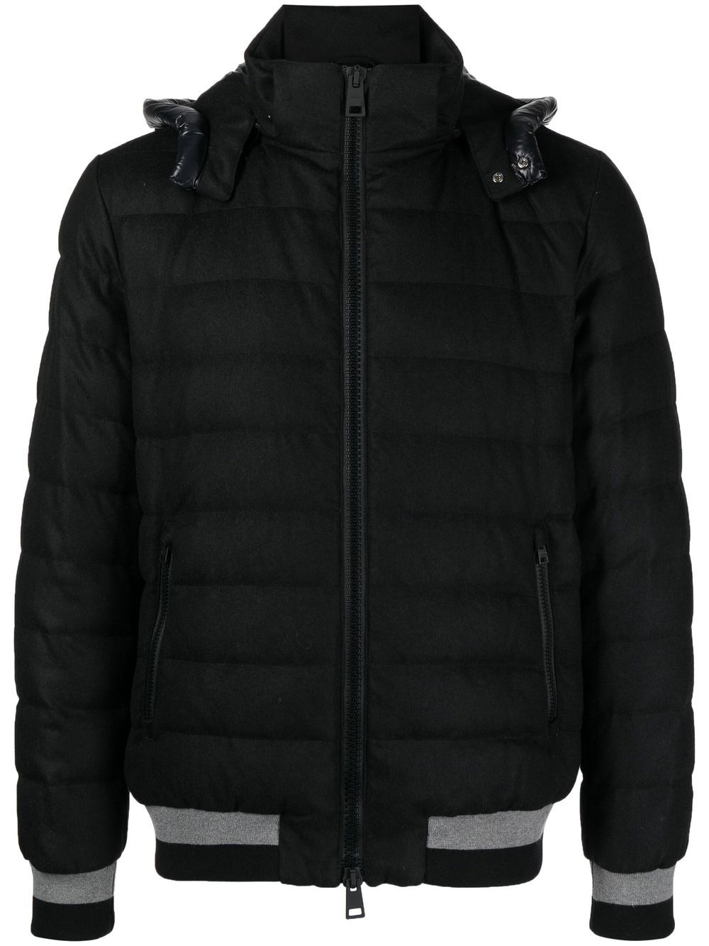 Herno quilted-finish padded jacket - Black von Herno