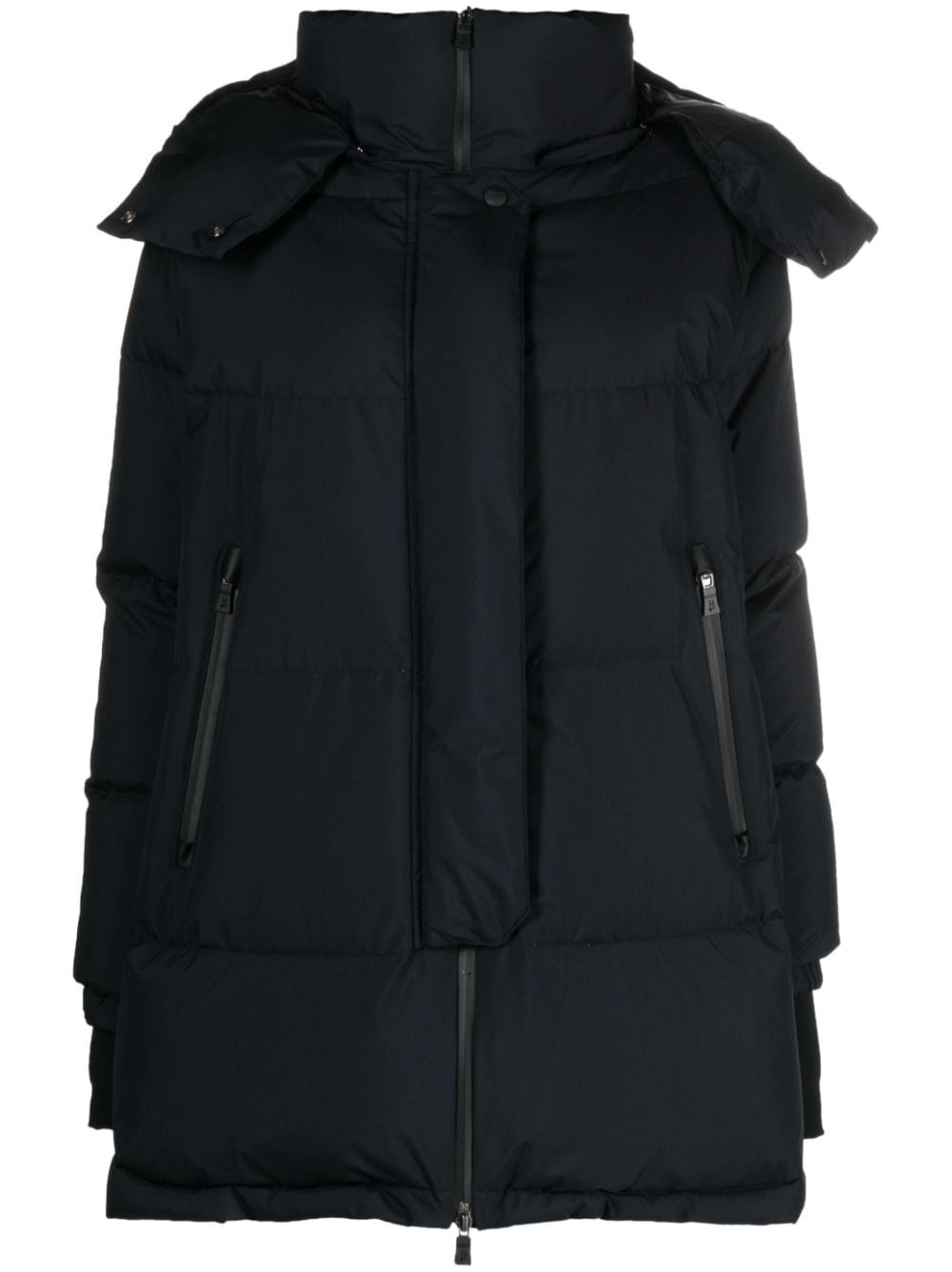 Herno short A-Line padded hooded coat - Blue von Herno