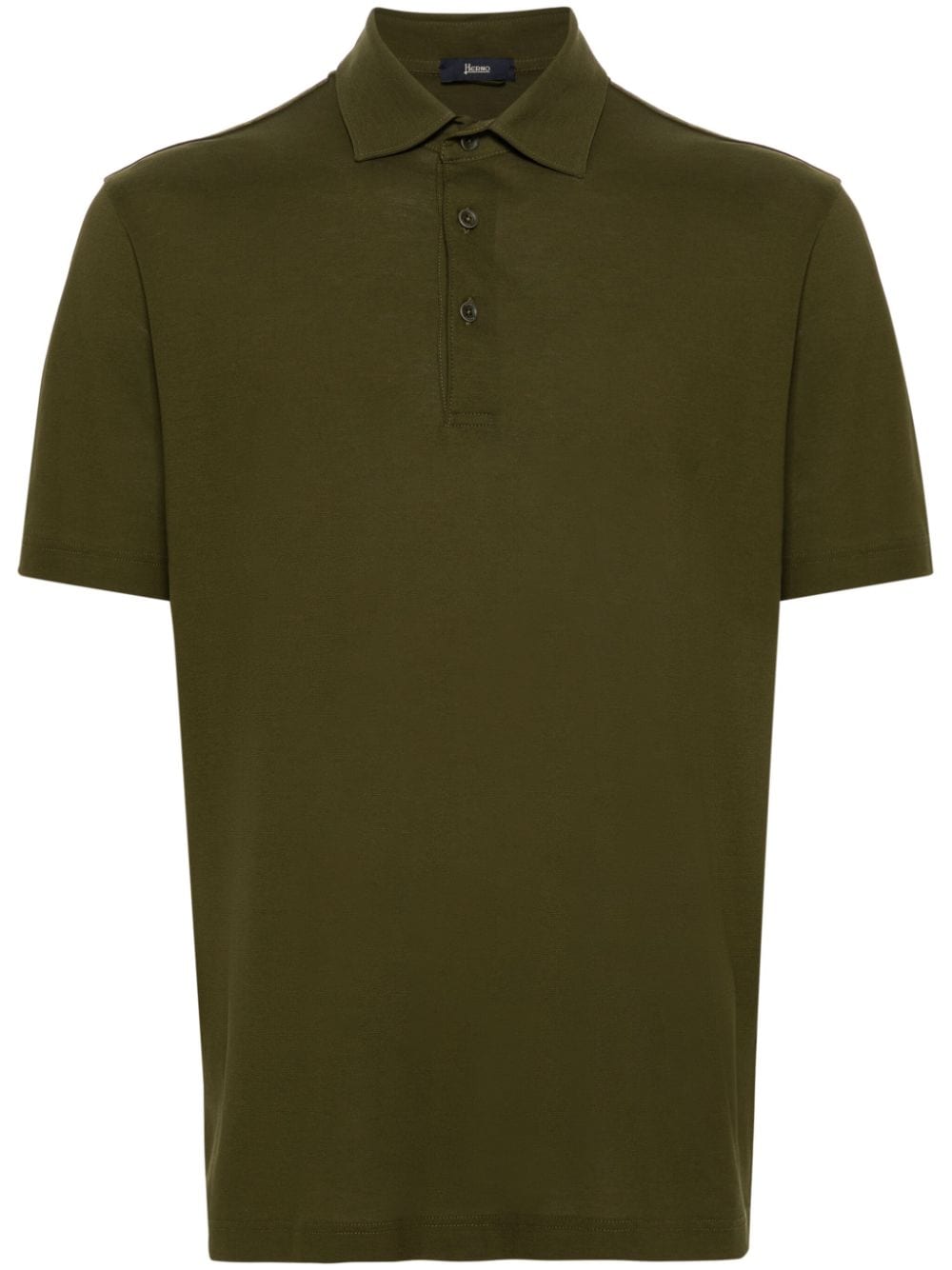 Herno short-sleeve cotton polo shirt - Green von Herno