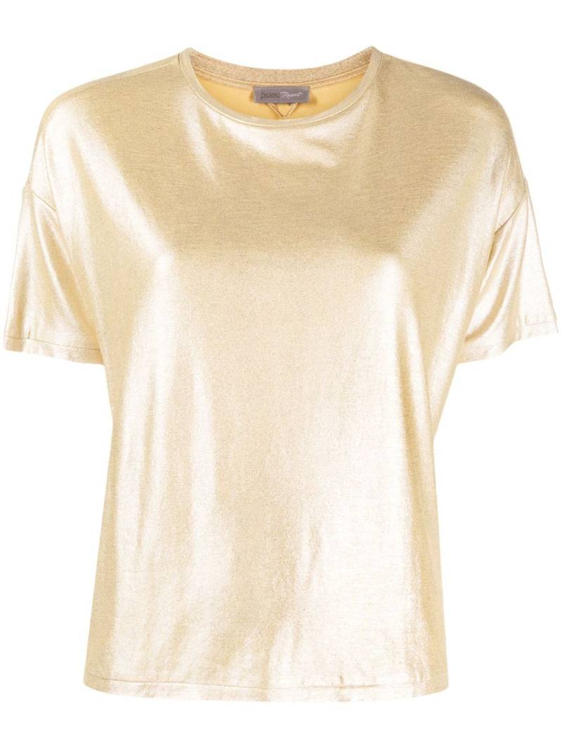 Herno short-sleeved jersey T-shirt - Gold von Herno