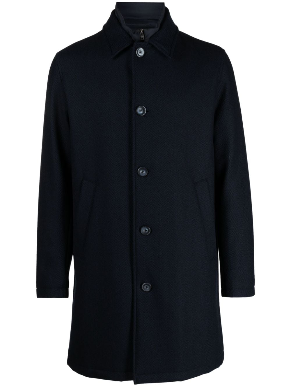 Herno single-breasted layered coat - Blue von Herno