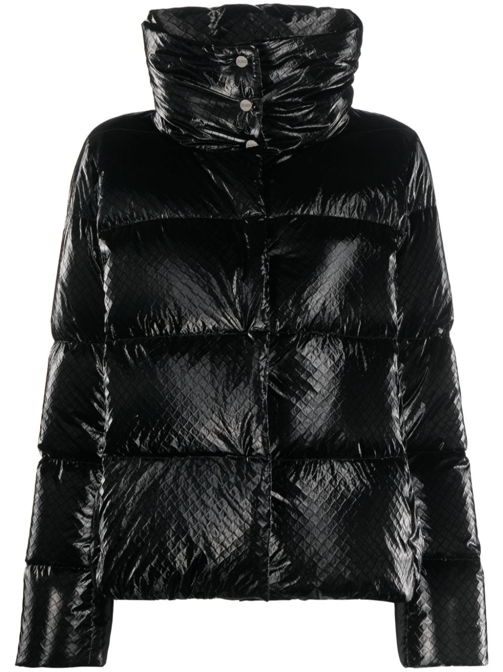 Herno snakeskin-effect padded jacket - Black von Herno