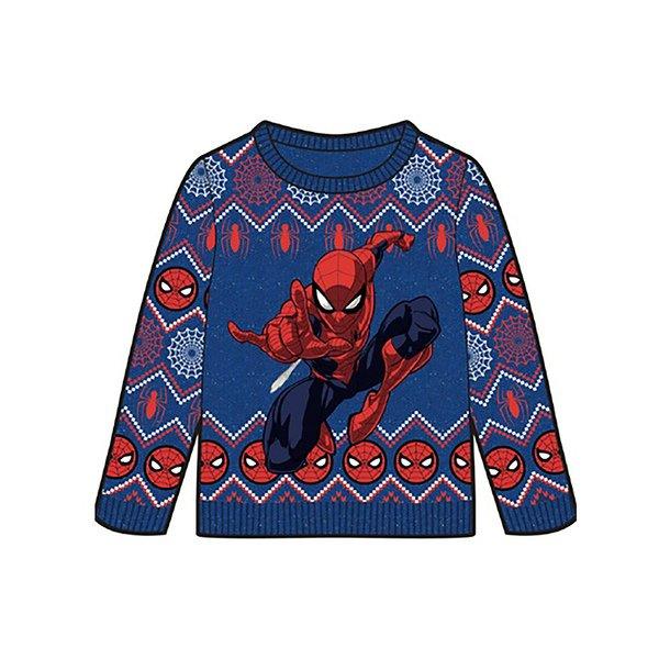Weihnachtspullover Spiderman Jungen Multicolor 152-158 von Heroes