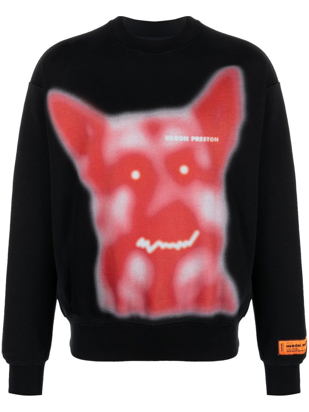 Heron Preston Beware of Dog graphic-print sweatshirt - Black von Heron Preston