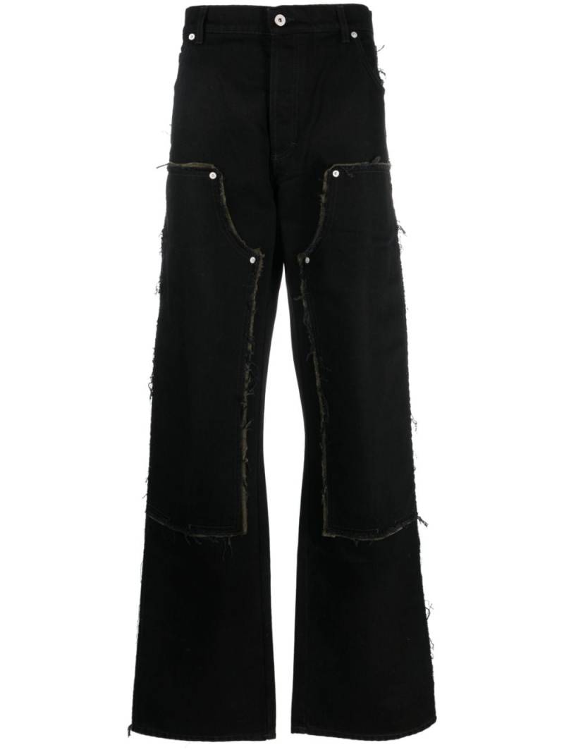 Heron Preston Carpenter panelled wide-leg jeans - Black von Heron Preston