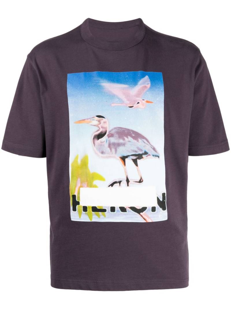 Heron Preston Censored Heron cotton T-shirt - Purple von Heron Preston