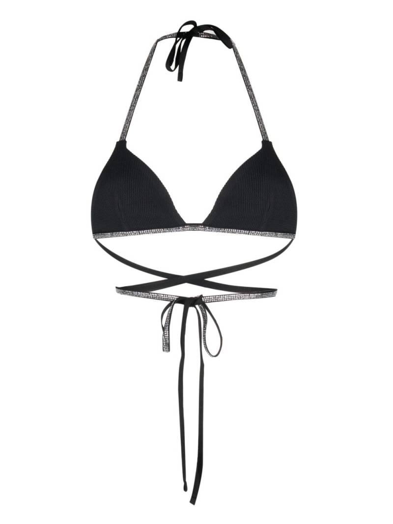 Heron Preston rhinestone-embellished bikini top - Black von Heron Preston