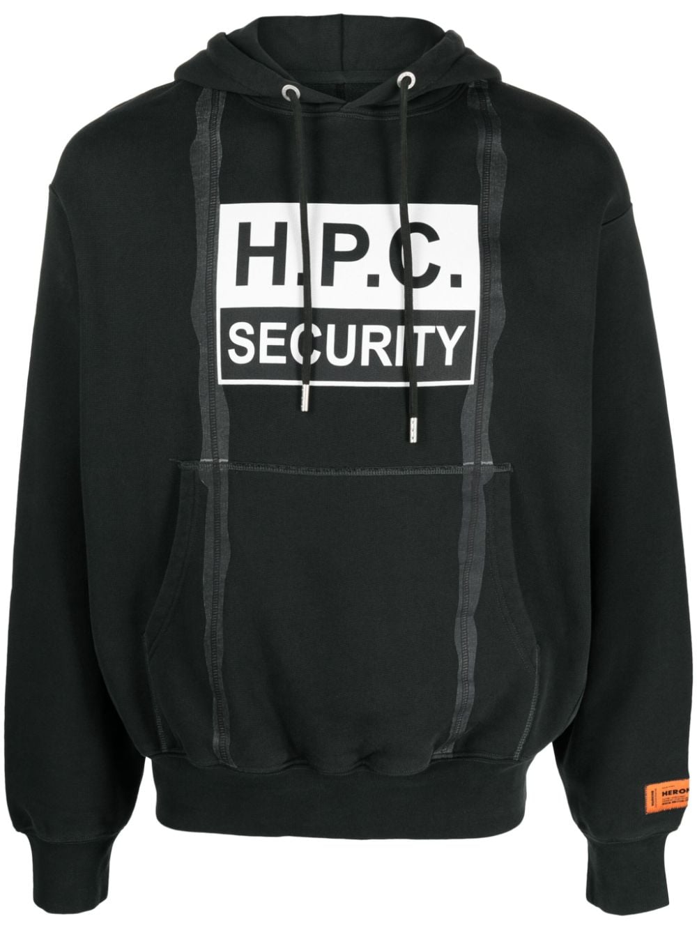 Heron Preston H.P.C Security Tape cotton hoodie - Black von Heron Preston