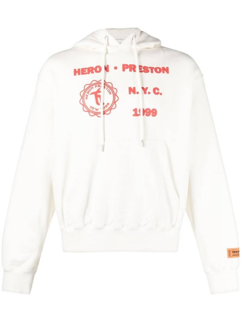 Heron Preston Medieval Heron hoodie - White von Heron Preston