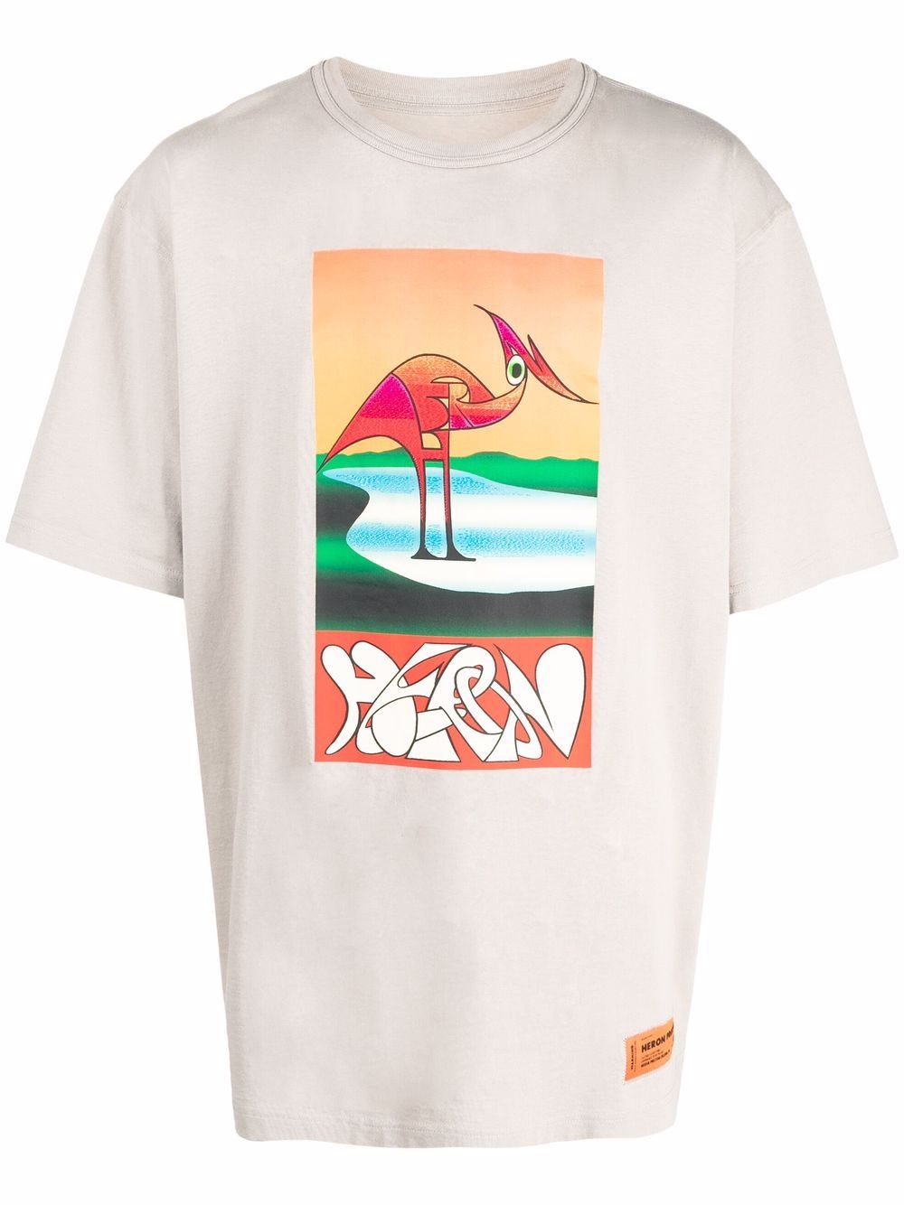 Heron Preston abstract-print T-shirt - Grey von Heron Preston