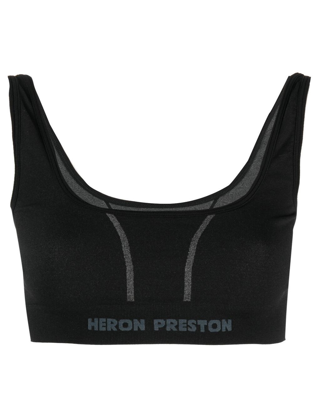 Heron Preston actvie logo-print sports bra - Black von Heron Preston