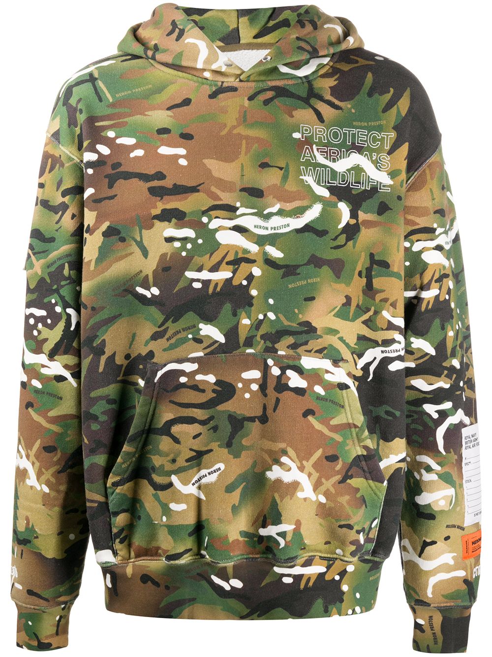 Heron Preston camouflage cotton hoodie - Green von Heron Preston