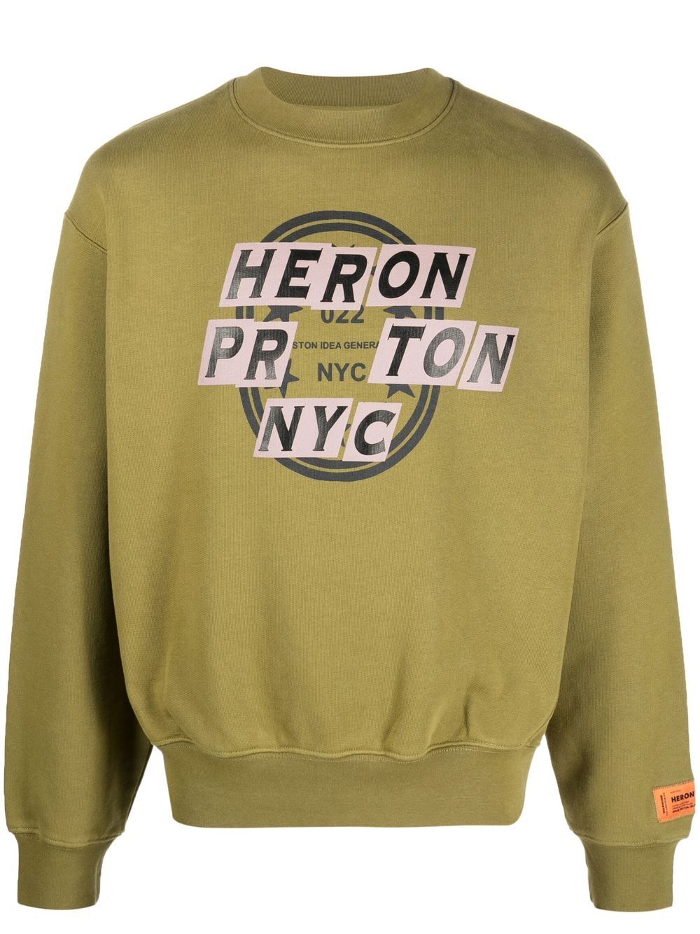 Heron Preston graphic-print cotton sweatshirt - Green von Heron Preston
