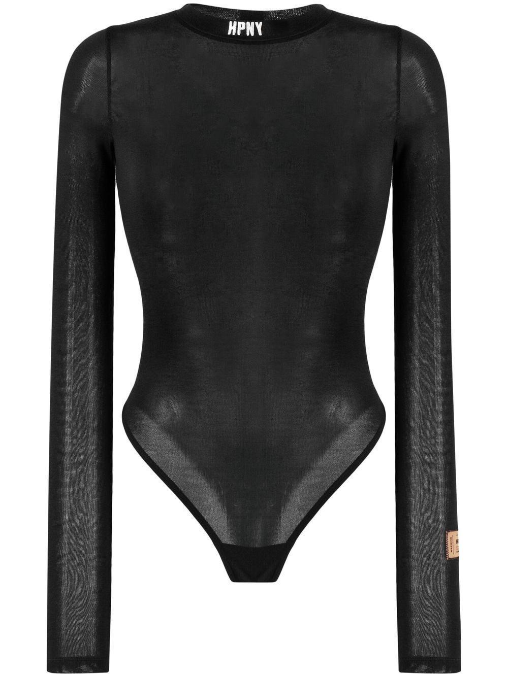 Heron Preston logo-collar fine knit bodysuit - Black von Heron Preston