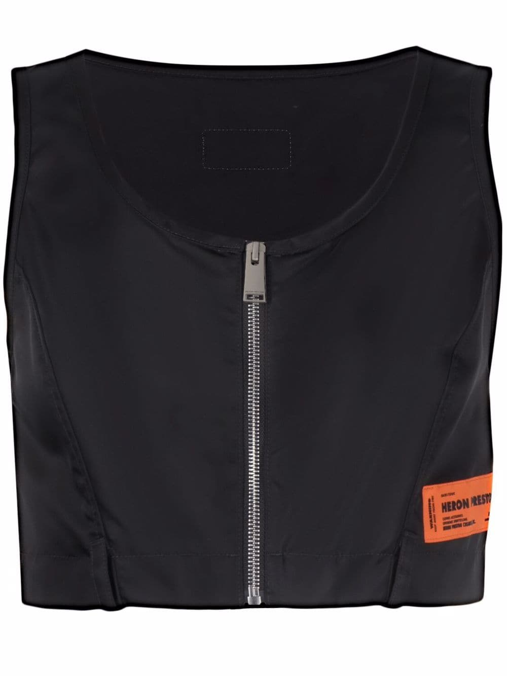 Heron Preston logo-patch cropped top - Black von Heron Preston