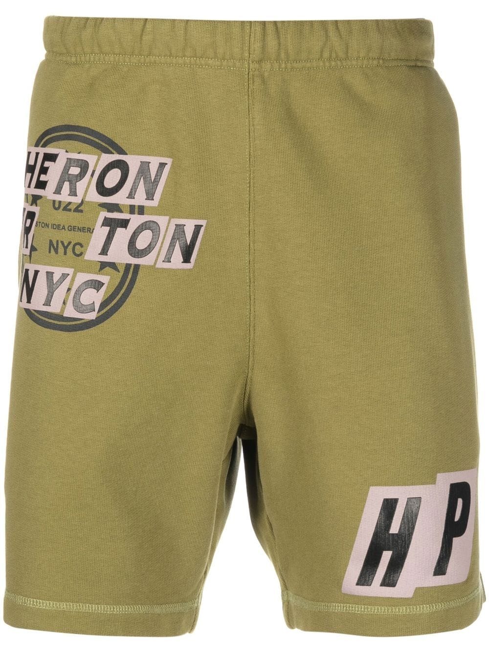 Heron Preston logo-patch track shorts - Green von Heron Preston