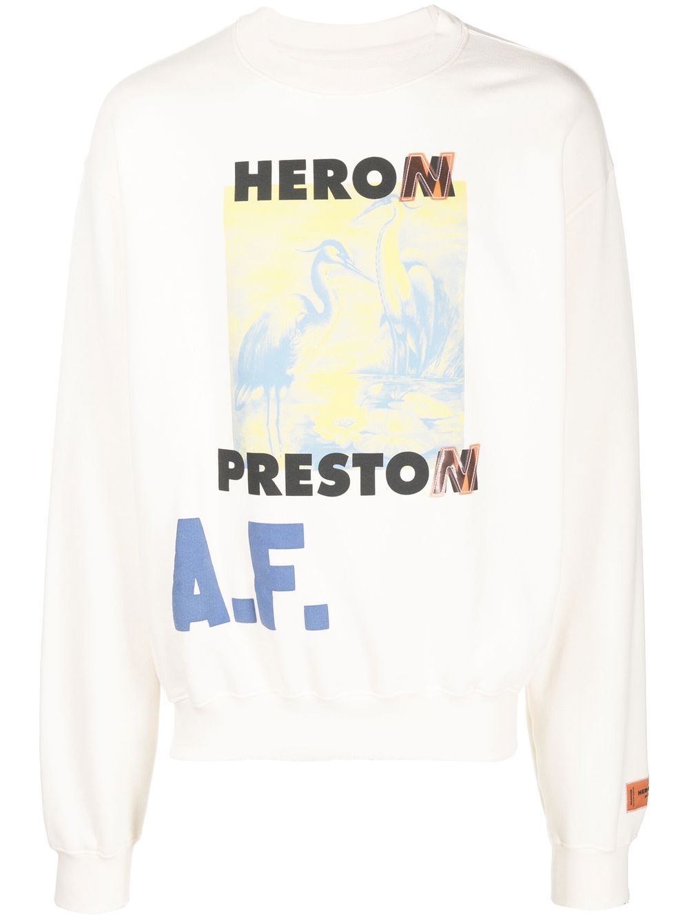 Heron Preston logo-print long-sleeve sweatshirt - Neutrals von Heron Preston