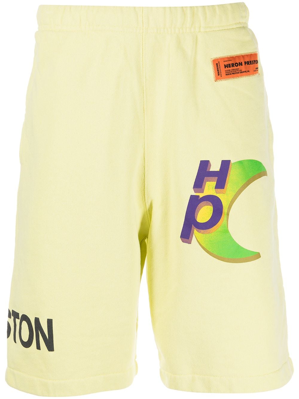 Heron Preston logo-print track shorts - Yellow von Heron Preston