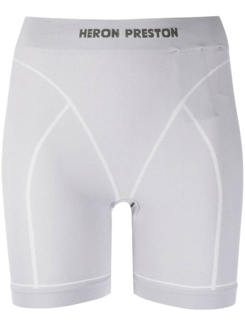 Heron Preston logo waistband cycling shorts - Grey von Heron Preston