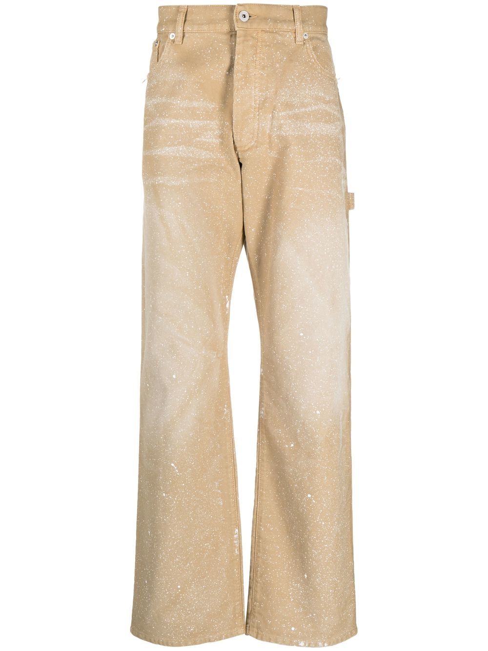 Heron Preston paint-splatter Hammer trousers - Neutrals von Heron Preston