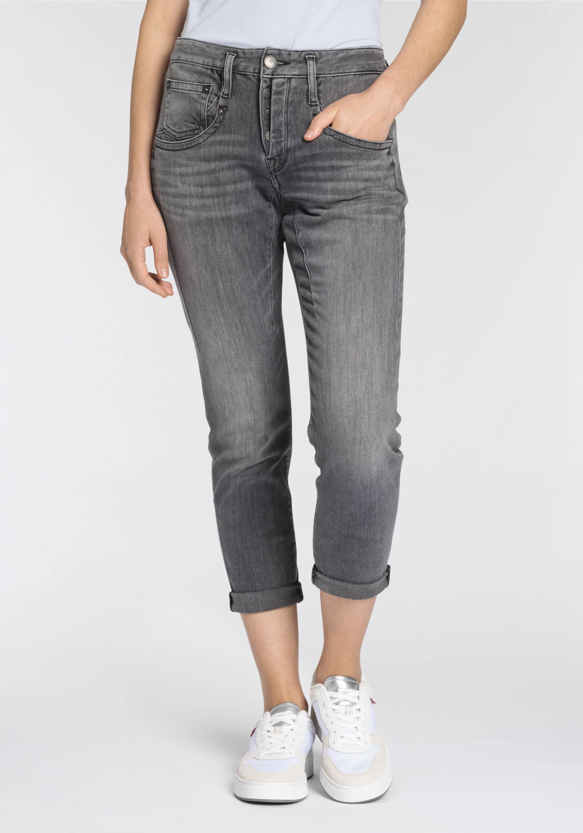 Herrlicher 5-Pocket-Jeans »Shyra Cropped Denim Black Light« von Herrlicher