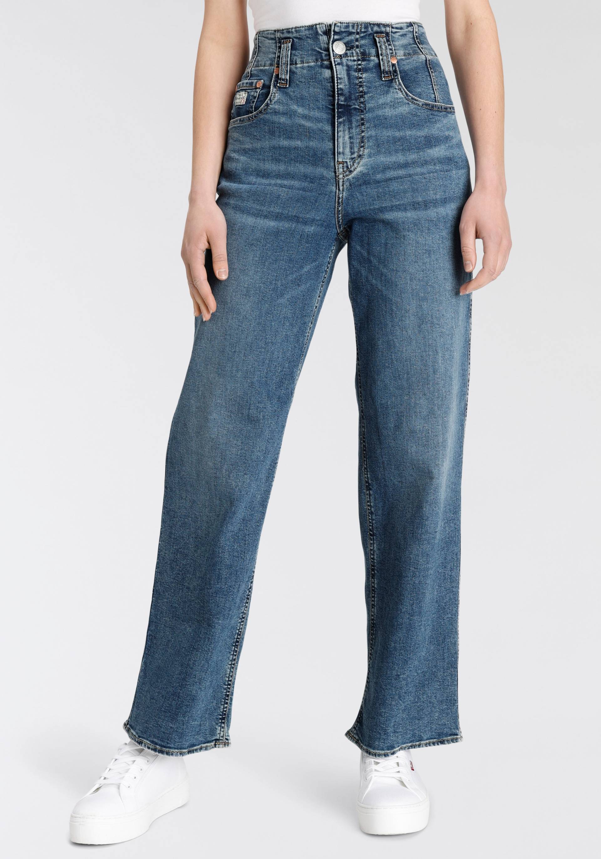 Herrlicher Gerade Jeans »Baggy Straight Recycled Denim«, mit High-Waist-Bund von Herrlicher