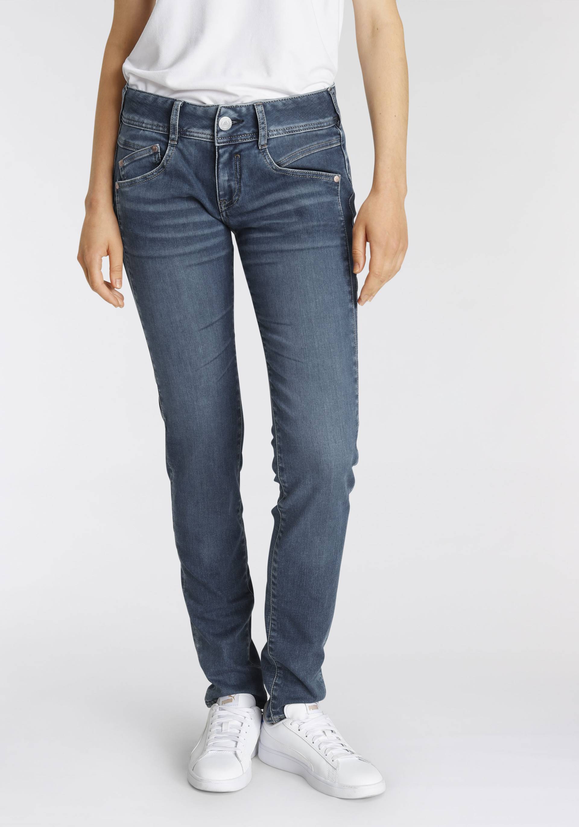 Herrlicher Slim-fit-Jeans »GILA SLIM ORGANIC DENIM«, Nachhaltige Premium-Qualität enthält recyceltes Material von Herrlicher