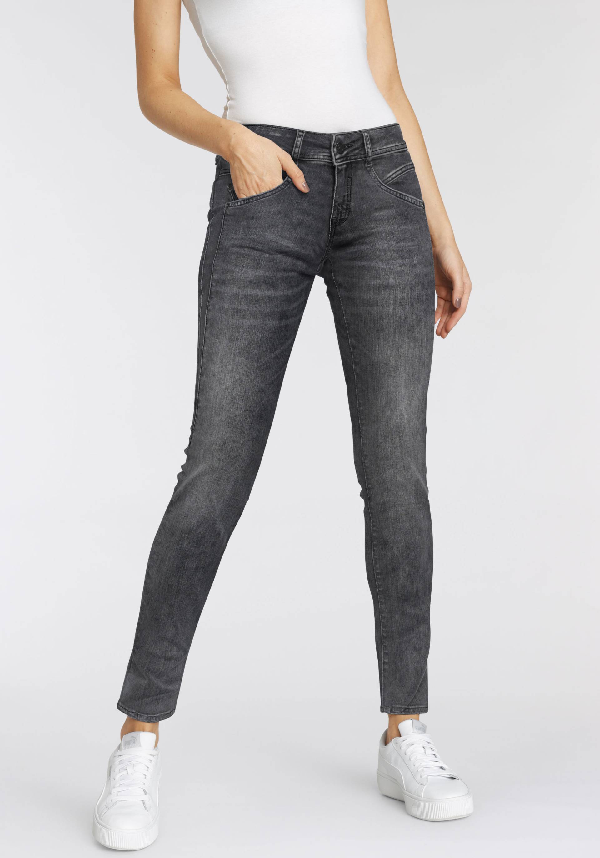 Herrlicher Slim-fit-Jeans »GINA RECYCLED DENIM«, mit seitlichem Keileinsatz von Herrlicher