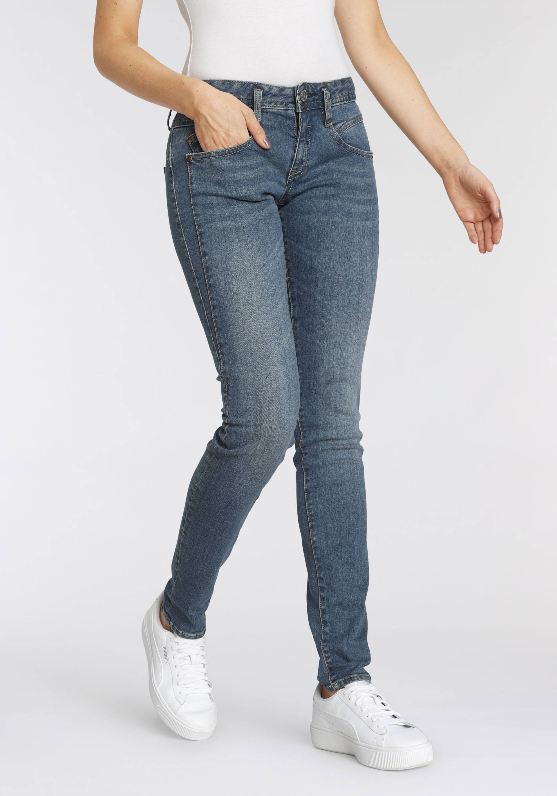 Herrlicher Slim-fit-Jeans »GINA SLIM POWERSTRETCH«, mit seitlichem Keileinsatz von Herrlicher