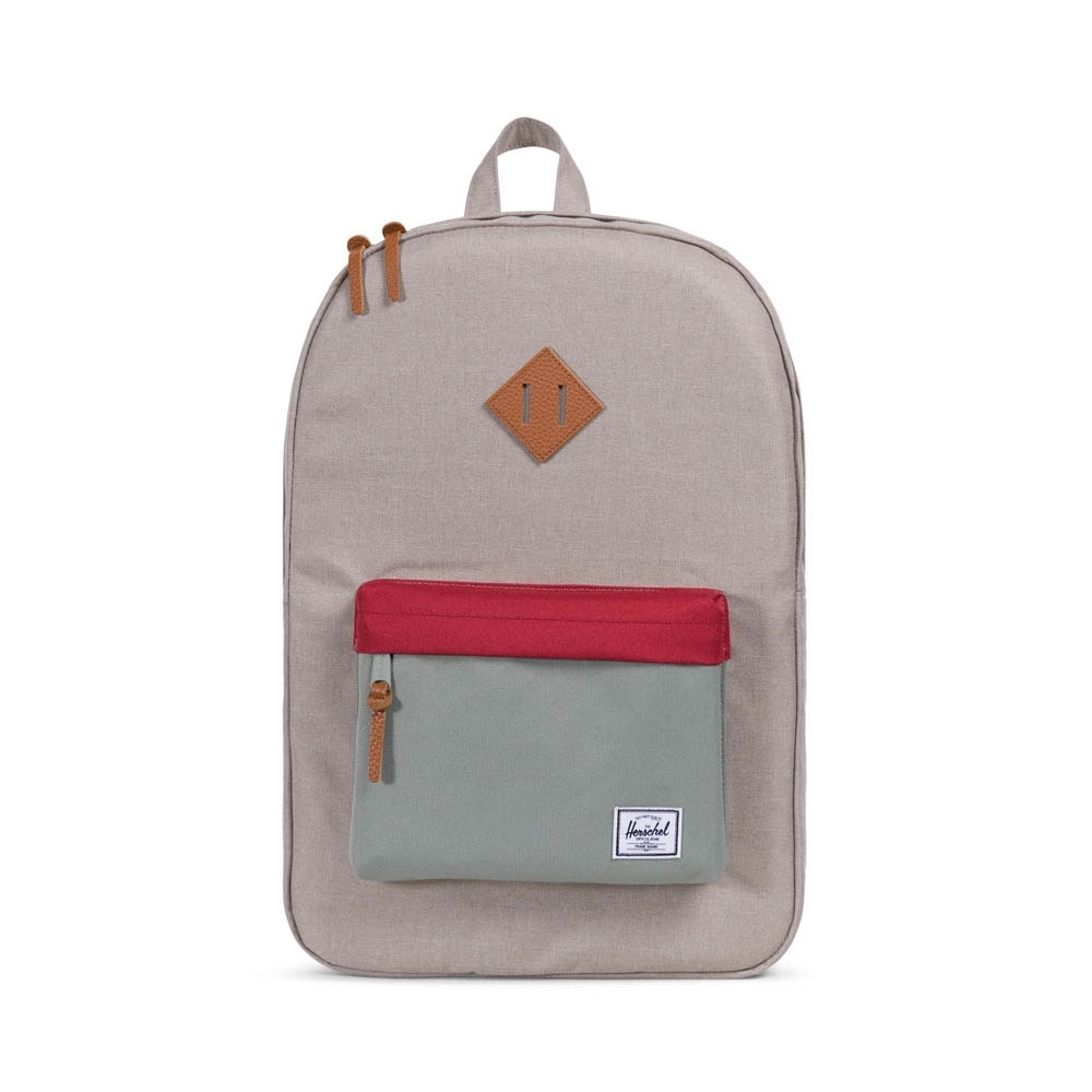 Heritage - Rucksack in Light Khaki Crosshatch / Shadow / Brick Red & Tan Heritage - Rucksack in Light Khaki Crosshatch / Shadow / Brick Red & Tan von Herschel