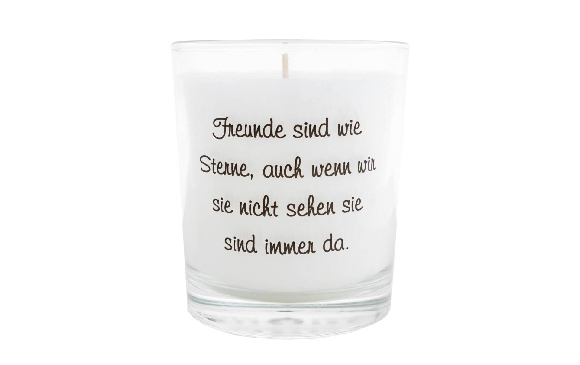 Herzog Kerzen AG Stumpenkerze »Kerze im Glas Freunde sind wie Sterne 11 x 45055 cm«, Herstellungsort CH Herzog Kerzen AG Stumpenkerze »Kerze im Glas Freunde sind wie Sterne 11 x 45055 cm«, Herstellungsort CH von Herzog Kerzen AG