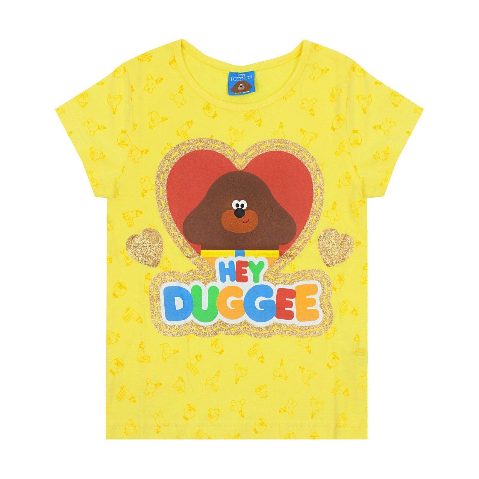 Glitter Heart Tshirt Mädchen Gelbgold 110 von Hey Duggee