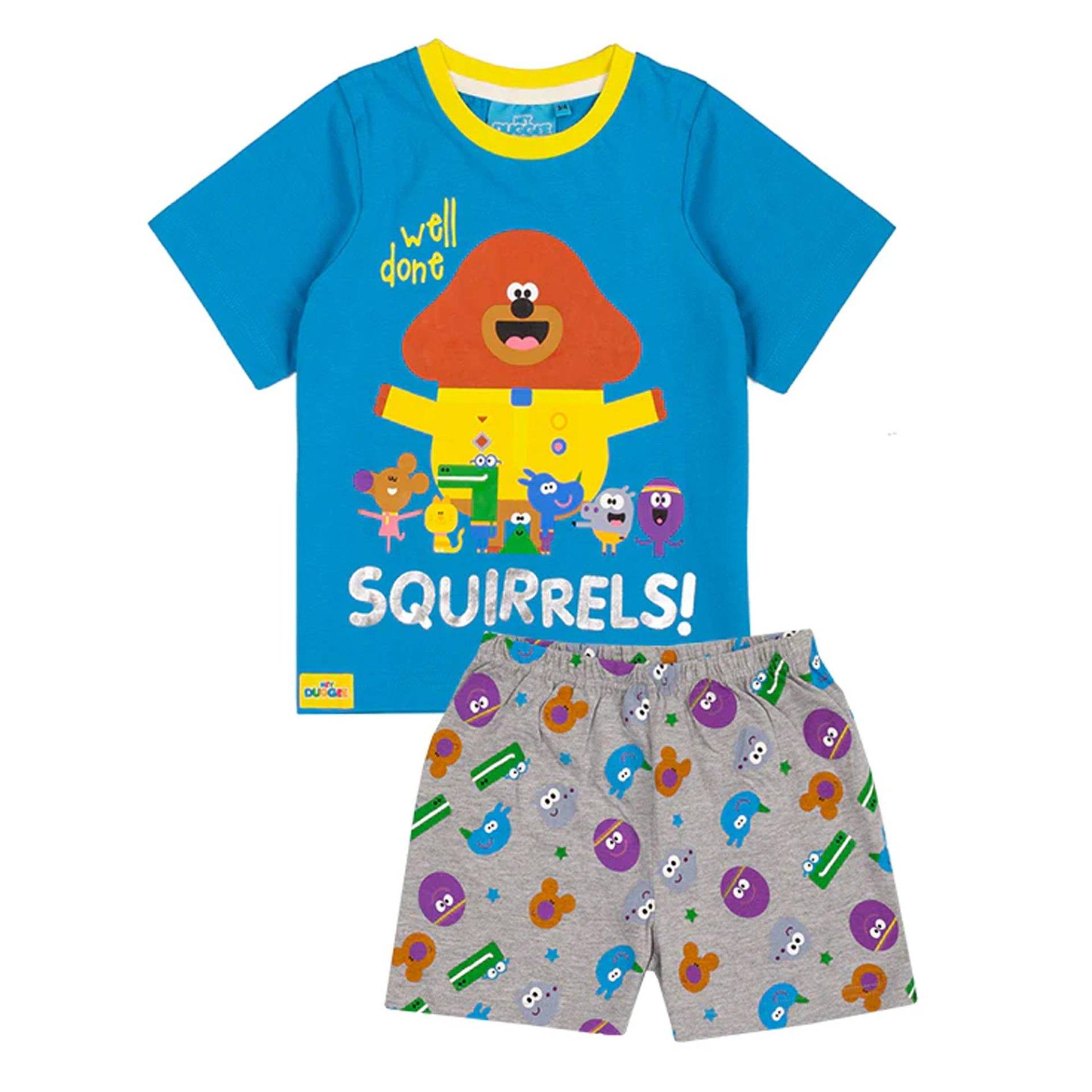 Well Done Squirrels Schlafanzug Mit Shorts Jungen Blau 104 von Hey Duggee