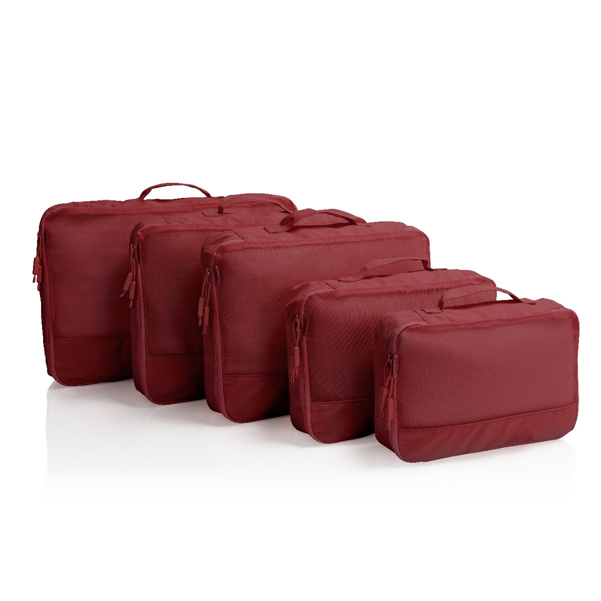 EcoTex - 5pc Packing Cube Set in Rot EcoTex - 5pc Packing Cube Set in Rot von Heys