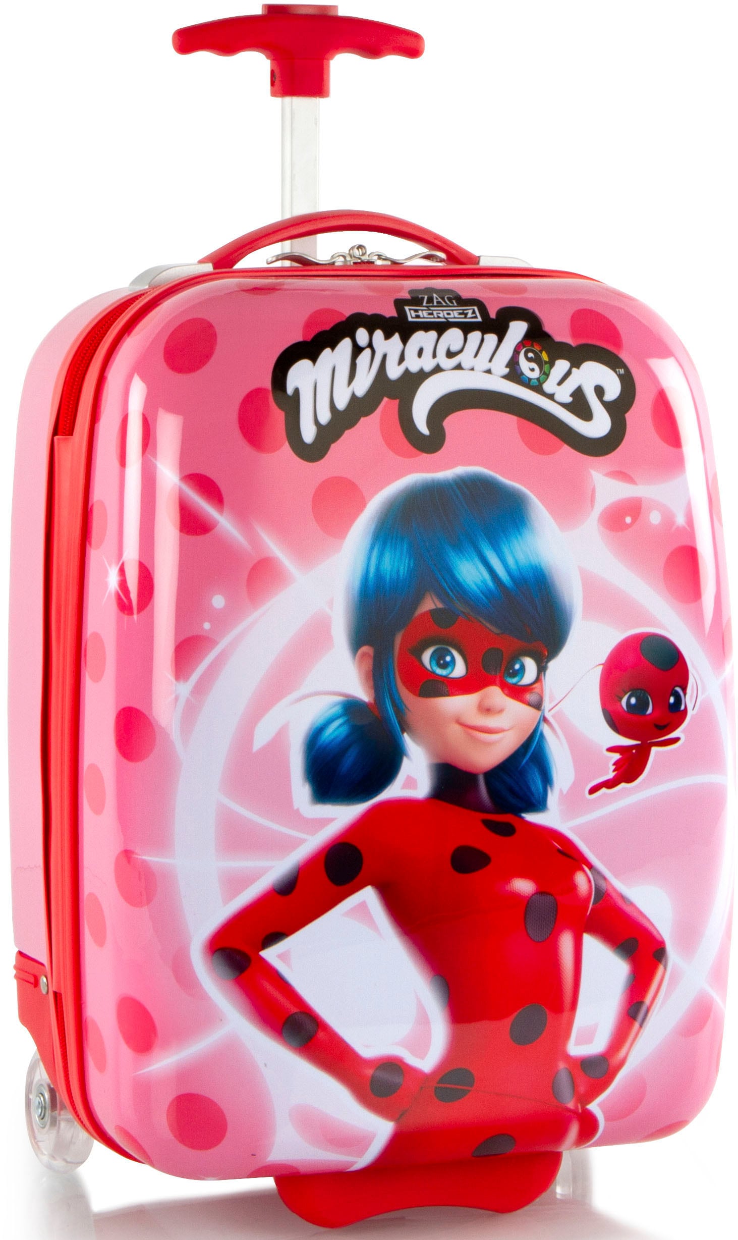 Heys Kinderkoffer »Miraculous Lady Bug rosa, 46 cm«, 2 Rollen von Heys