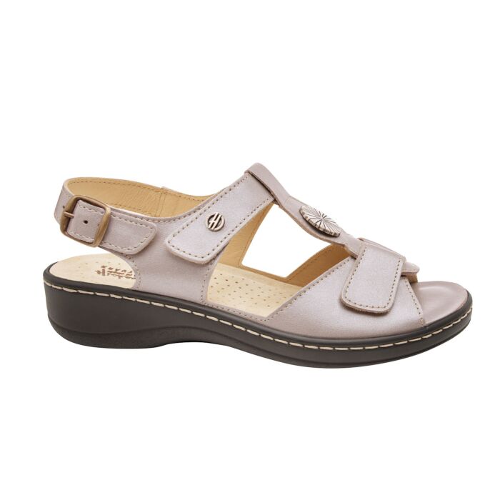 Hickersberger Leder-Sandalette Damen taupe, 37 von Hickersberger