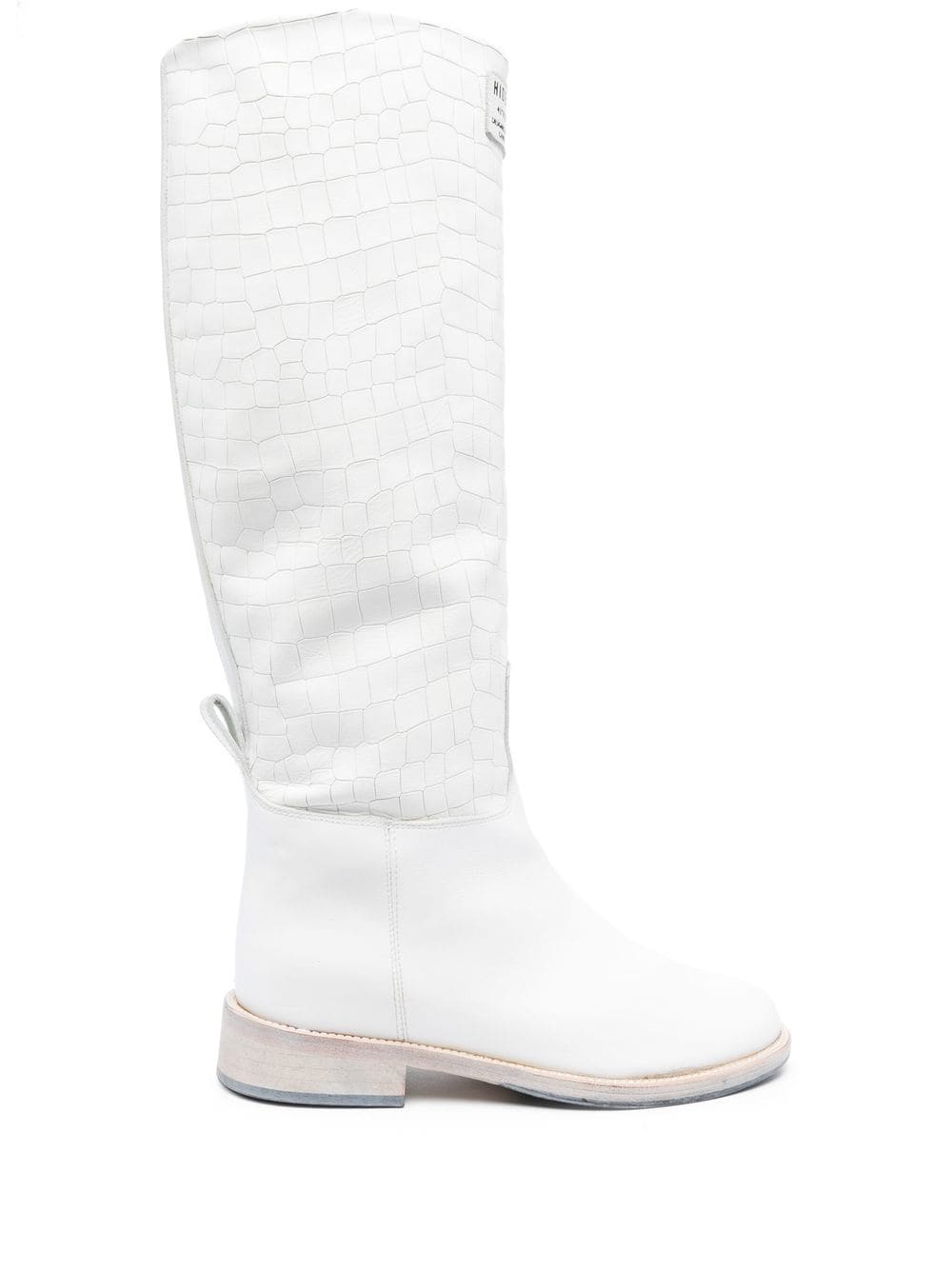 Hide&Jack crocodile-embossed leather boots - White von Hide&Jack