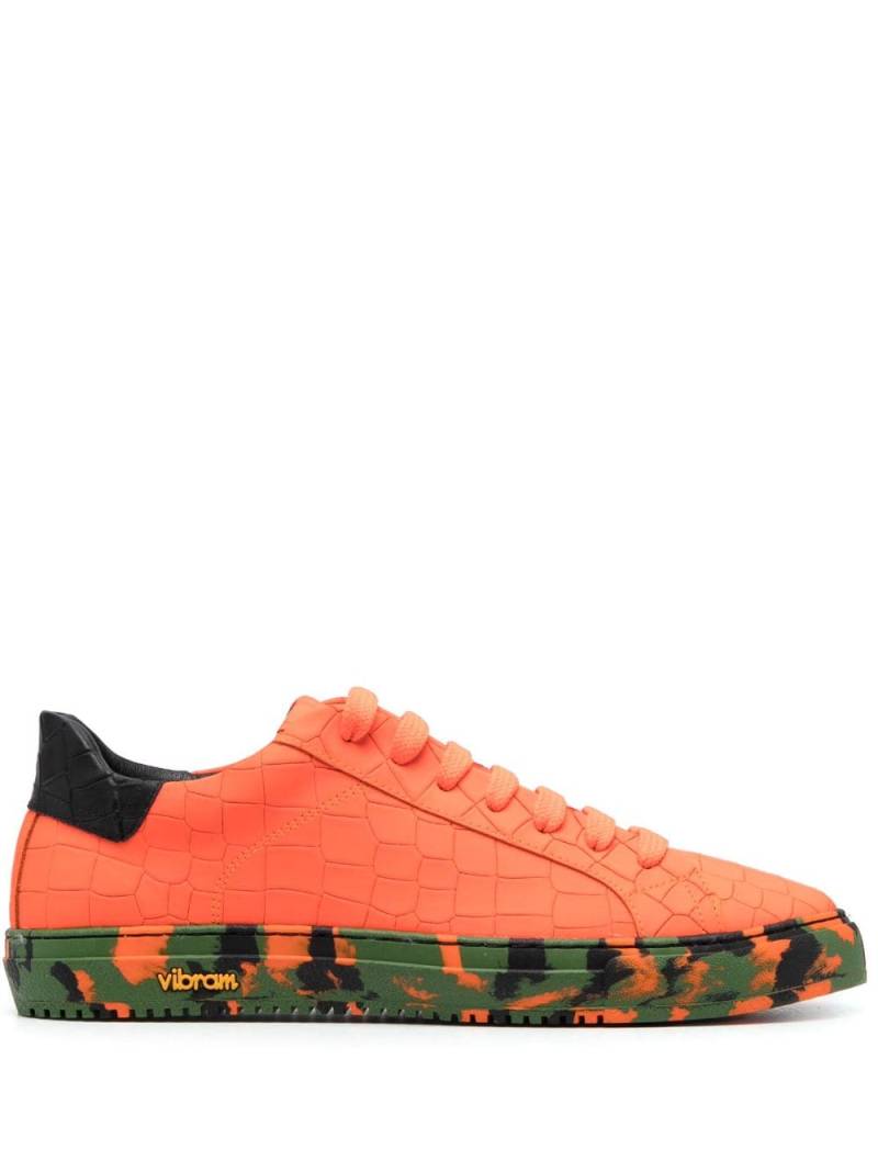 Hide&Jack embossed crocodile effect leather sneakers - Orange von Hide&Jack