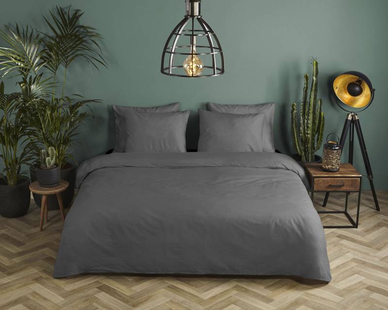 hip Bettwäsche »Hip Uni«, 100% Baumwolle, Mako-Satin, 135x200, Unifarben Weiss, Reissverschluss von Hip