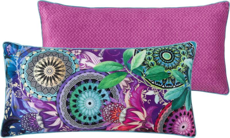 hip Dekokissen »Axelle«, Mit Füllung, 1 Stück, Biese, 30x60, Wendeoptik, Weich, Mandala, Lila von Hip