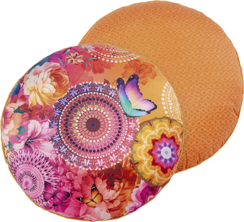 hip Dekokissen »Ziva«, Mit Füllung, 1 Stück, Biese, 30x60, Wendeoptik, Weich, Bunt, Mandala von Hip