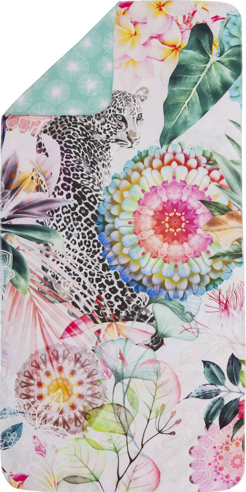 hip Strandtuch »Verda«, (1 St., Strandtuch 75 x 180 cm), 100% Baumwolle, Velours, 100x180, Weich, Strand, Mandala, Natur, Bunt von Hip