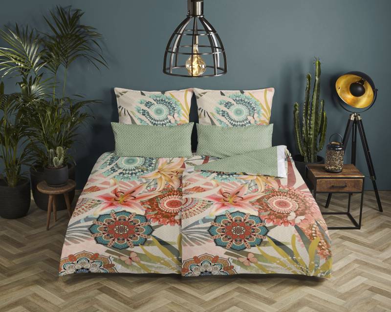 hip Wendebettwäsche »Mateo«, Mako-Satin, 135x200, Reissverschluss, Wendeoptik, Mandala, Bunt von Hip