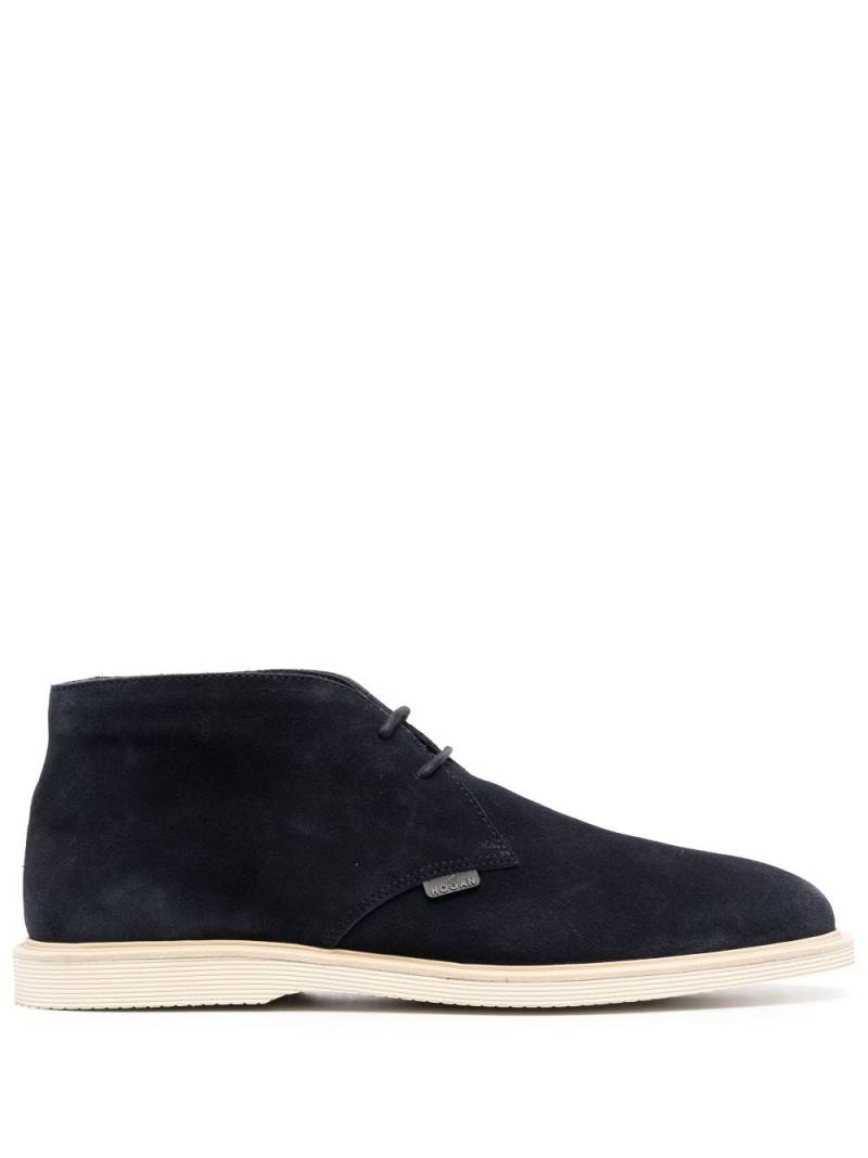 Hogan Desert suede lace-up boots - Blue von Hogan