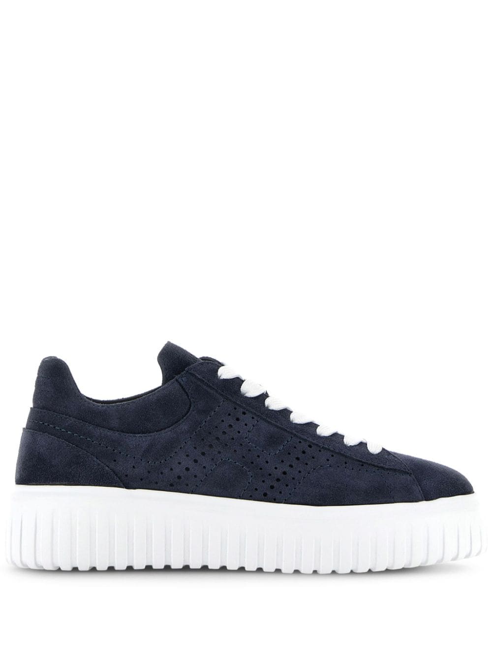 Hogan H-Stripes suede sneakers - Blue von Hogan