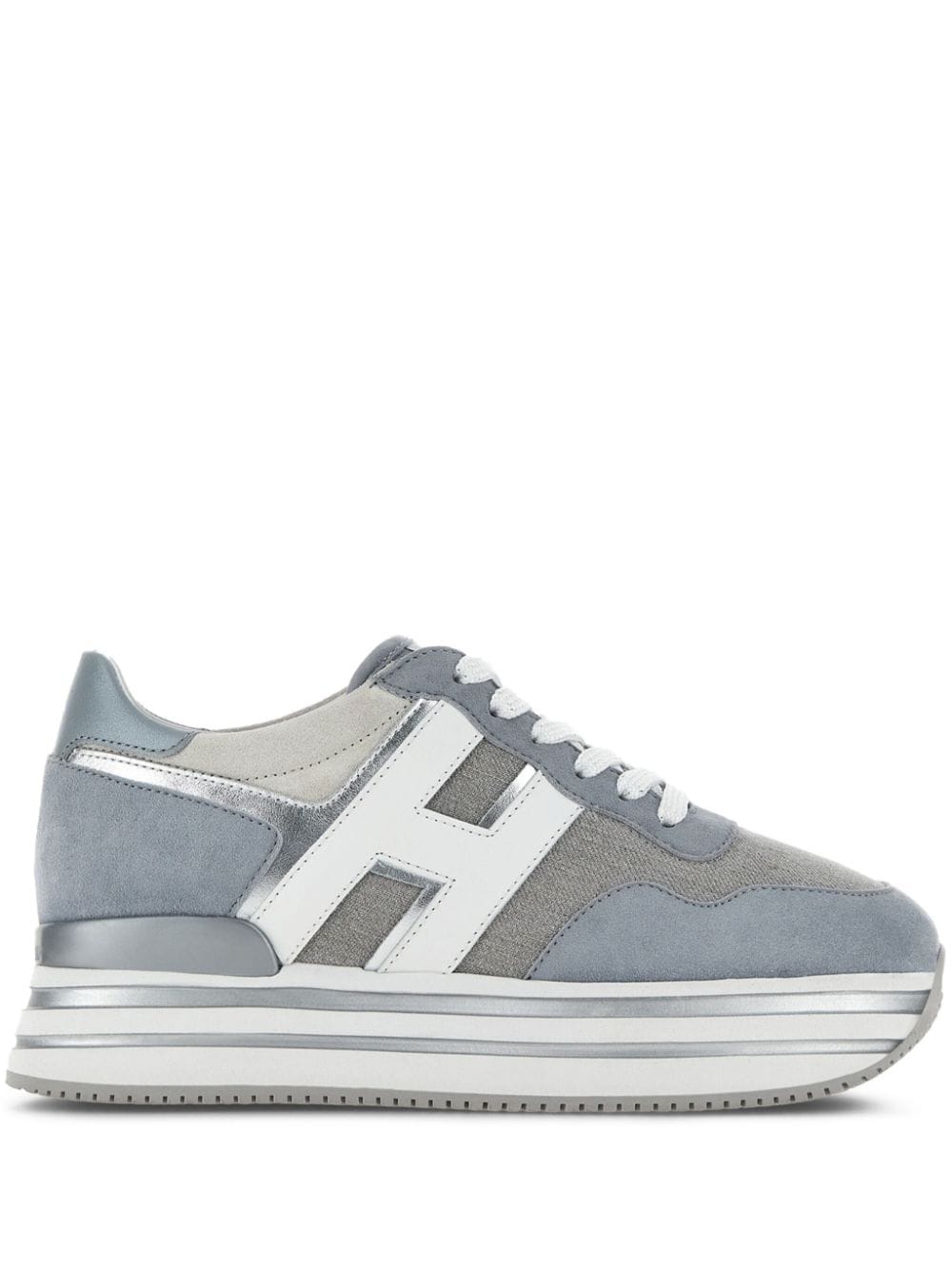 Hogan H483 leather platform sneakers - Blue von Hogan