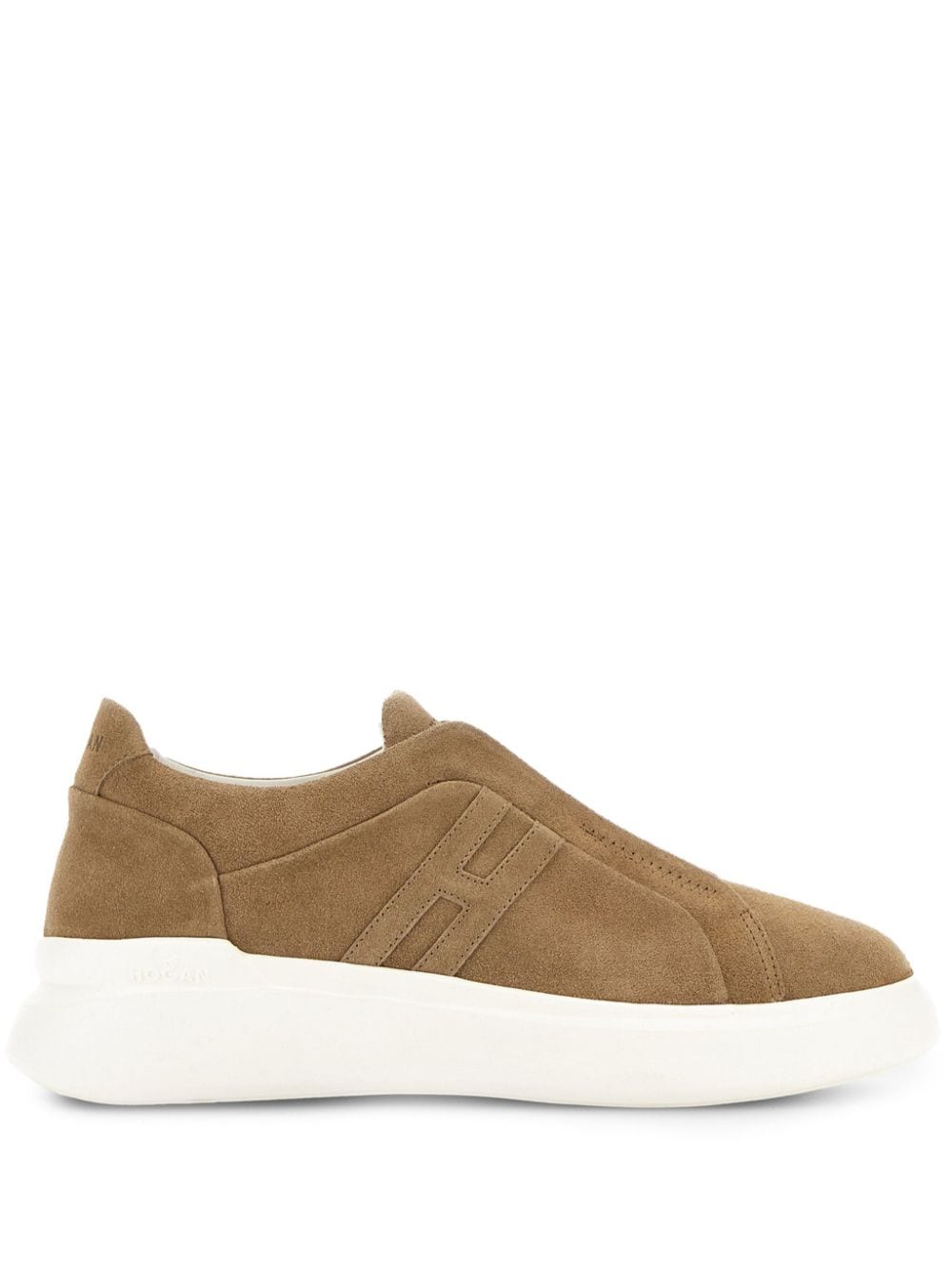 Hogan H580 panelled suede sneakers - Brown von Hogan