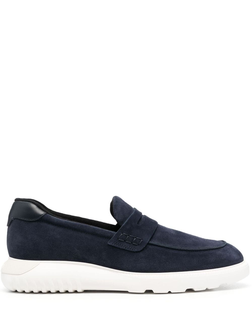 Hogan almond-toe suede loafers - Blue von Hogan