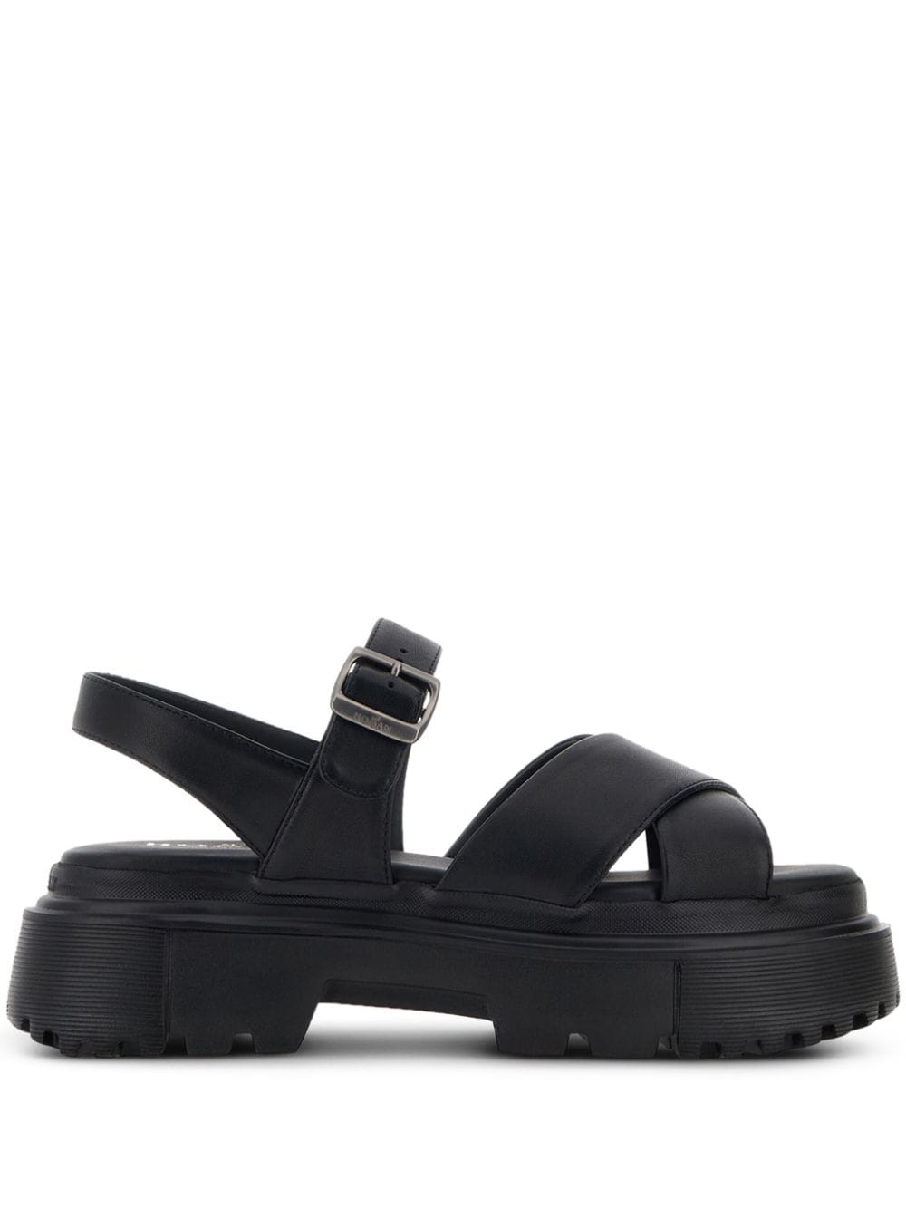 Hogan crossover-straps flat sandals - Black von Hogan